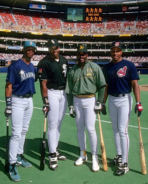 Ken Griffey Jr., Frank Thomas, Ruben Sierra and Albert Belle Mariners Baseball, Ken Griffey Jr, Frank Thomas, Baseball Pictures, Ken Griffey Jr., Griffey Jr, Baseball Photos, Ken Griffey, Sports Hero