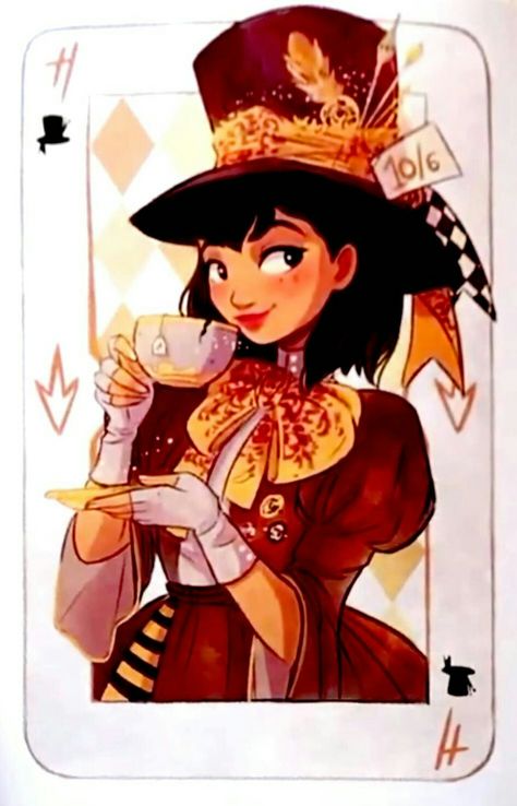 Alice In Wonderland Cards Drawing, Alice In Wonderland Cards, Alice In Wonderland Fanart, Into The Spiderverse, Alice In Wonderland Mad Hatter, Alice In Wonderland Artwork, Alice In Wonderland Drawings, Wonderland Artwork, Alice In Wonderland Aesthetic