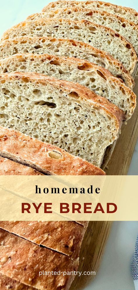 This delicious Homemade Rye Bread recipe comes together in just a few hours with no kneading and a few staple ingredients! So easy, you’ll never want the store-bought stuff again. Homemade Rye Bread, Rye Bread Recipe, Rye Bread Recipes, Filling Snacks, Ingredient List, Rye Bread, Challah, Bread Machine, Bread Recipes Homemade