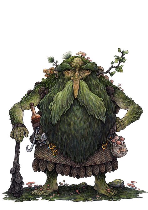 Treefolk Dnd, Robed Figure Art, Forest Spirit Character Design, Nature Character Design, Fairytale Illustration, Dnd Art, Dungeons And Dragons Homebrew, Mythological Creatures, Weird Creatures