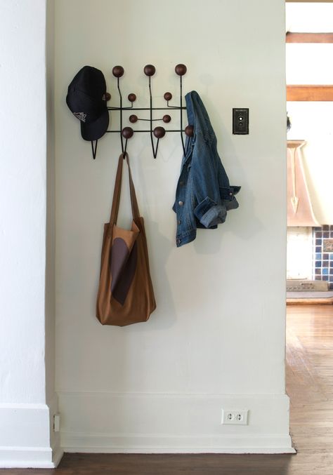 Modern Coat Hooks, Hallway Ideas Diy, Hang It All, Modern Hall, Modern Entry, Save For House, Mid Century Minimalist, Charles Ray, Entry Hallway