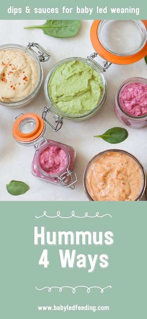 This Hummus 4 Ways contains plenty of healthy ingredients full of protein, fat, minerals and fibre. Making this recipe perfect for blw. Healthiest Foods To Eat, Healthiest Snacks, Baby Led Weaning First Foods, Easy Hummus Recipe, Homemade Baby Food Recipes, Baby Led Feeding, Hummus Recipes, Healthiest Foods, Easy Hummus