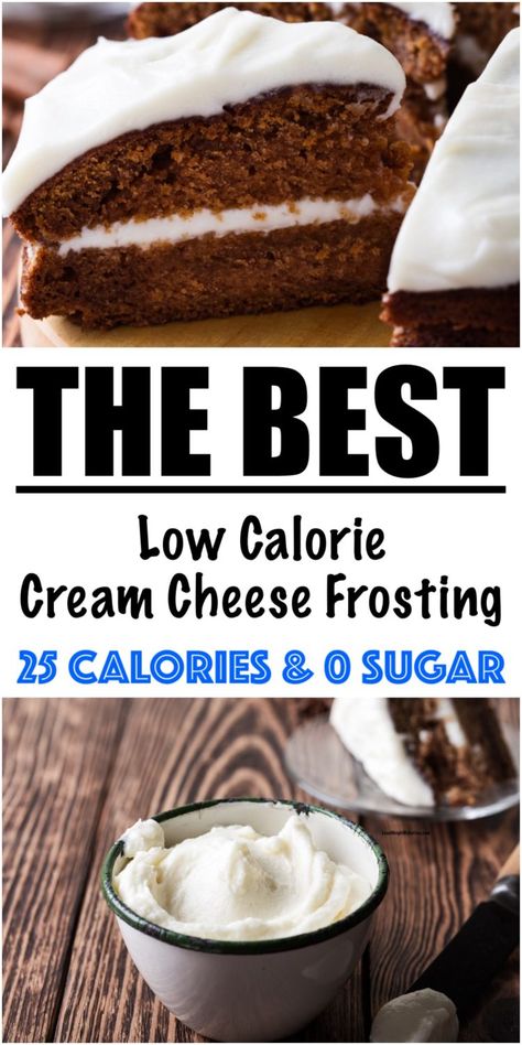 Low Calorie Cupcakes, Healthy Cream Cheese Frosting, Low Calorie Sweets, Healthy Frosting, Low Calorie Cake, Low Calorie Pumpkin, Healthy Cream Cheese, Cream Cheese Frosting Easy, Low Cal Dessert