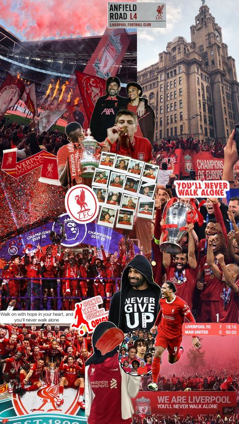 liverpool football club aesthetics Liverpool Collage Wallpaper, Liverpool Ipad Wallpaper, Liverpool Aesthetic Football, Liverpool Aesthetic Wallpaper, Football Collage Wallpaper, Liverpool Fc Aesthetic, Liverpool Fc Aesthetic Wallpaper, Liverpool Collage, Iphone Wallpaper Liverpool