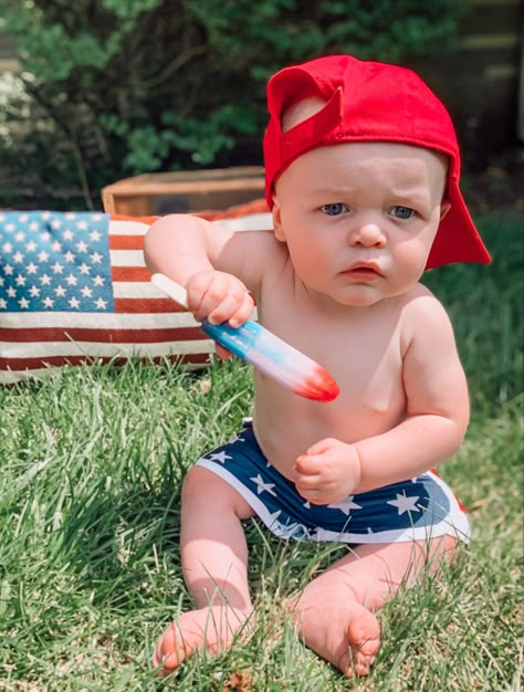 Toddler at home photo shoot fourth of july 1st 4th Of July Baby Boy Pictures, Forth Of July Baby Photo, Baby Boy Summer Photo Shoot Ideas, Baby's First 4th Of July, First Fourth Of July Baby Boy, 4th Of July Photo Shoot Toddler, Patriotic Baby Photo Shoot, July 4th Baby Photoshoot, 4th Of July Pictures Baby