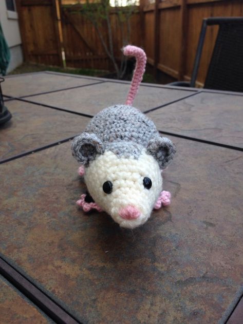 Possum Stuffed Animal, Crochet Opposum Pattern, Free Possum Crochet Pattern, Crochet Opposum Pattern Free, Possum Crochet Pattern Free, Crochet Possum Free Pattern, Amigurumi Possum, Possum Crochet Pattern, Possum Crochet