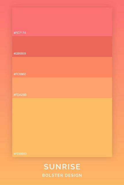 Yellow Gradient Color Palette, Gradient Color Scheme, Sunset Color Palette Hex Codes, Pink Yellow Orange Color Pallets, Sun Color Pallete, Sun Colour Palette, Warm Yellow Color Palette, Warm Pallet Colors, Yellow Pallete Color