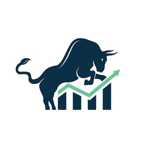 Stock Market Logo Design Ideas, Bull Trading Logo, Bull Logo Design Creative, Trade Lifestyle, Finance Logo Design, Bull Logo Design, Bar Logo Design, Taurus Logo, Taurus Bull Tattoos