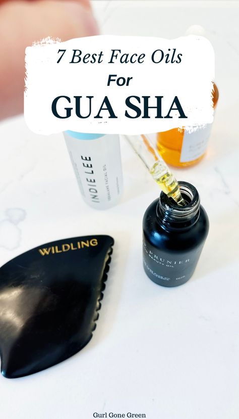 Discover the magic of Gua Sha with our guide to the best gua sha face oils. Learn how to use this ancient beauty tool effectively and seamlessly and fuse it with the 7 Best Face Oils for the best gua sha routine. Don't know how to gua sha? We have you covered there too! Head to the blog for all my favorite natural face oils for gua sha! Best Serums For Gua Sha, Castor Oil For Gua Sha, Gua Sha Oil For Oily Skin, Gua Sha Oil, Best Gua Sha, Gua Sha Routine, Rosehip Oil Benefits, Squalene Oil, The Ordinary Squalane