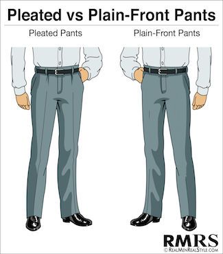 Pleated vs Plain-Front Pants Infographic #trousers #menstyle Mens Pleated Trousers, Mens Dress Trousers, Tall Men Fashion, Dapper Outfit, Mens Slacks, Mens Fashion Classic, Men Wear, Men Trousers, Flat Front Pants