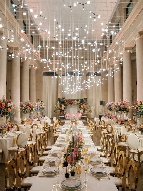 Wedding Reception Purple, Pantone Wedding, Gold Wedding Reception, Beautiful Wedding Reception, Pantone Colors, Wedding Hashtag, Groom Looks, Purple Accents, Fusion Wedding