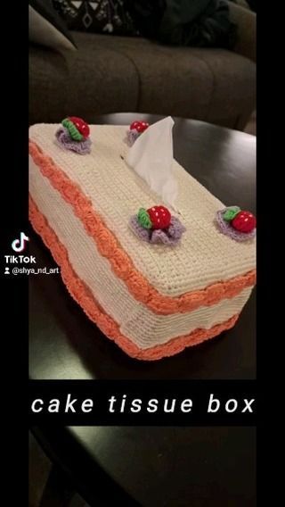 Yummy cake 🍰🤗 January 15, Tissue Box, Yummy Cakes, Cake, Crochet, On Instagram, Instagram, Art