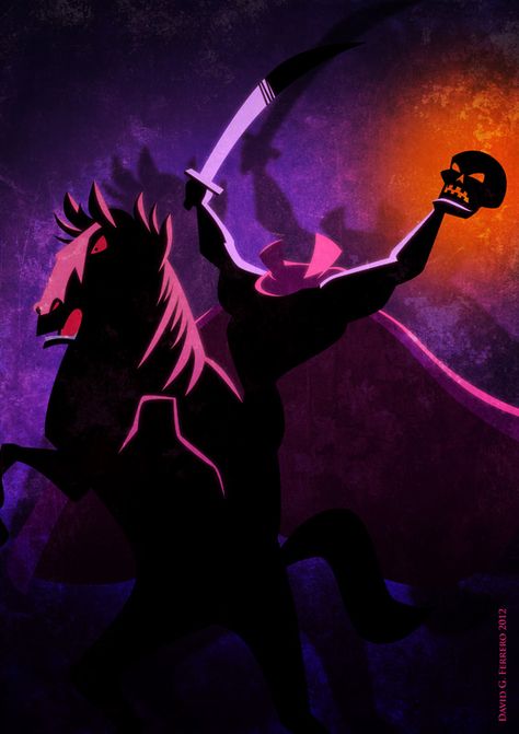 Headless Horseman Ichabod And Mr Toad, Mr Toad, The Legend Of Sleepy Hollow, Legend Of Sleepy Hollow, Halloween Graphics, Headless Horseman, Last Ride, Sleepy Hollow, Pinturas Disney