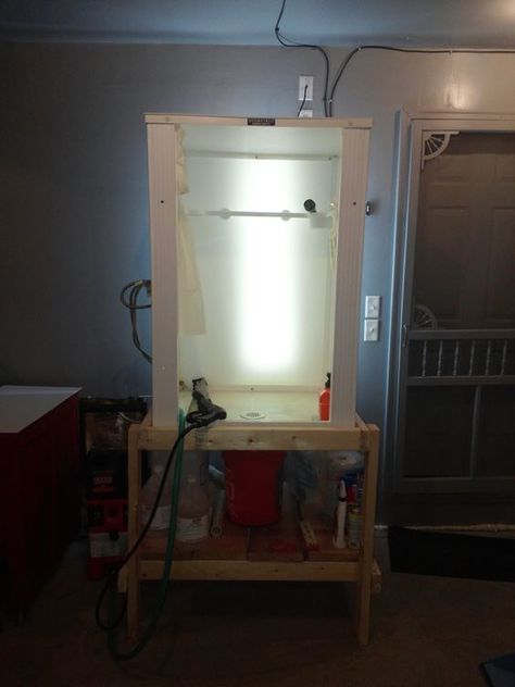 Diy washout booth | T-Shirt Forums Silk Screen Printing Diy, Screen Printing Inspiration, Screen Printing Ideas, Screen Printing Equipment, Screen Printing Shops, Screen Printing Business, Screen Printing Studio, Printing Studio, Diy Screen