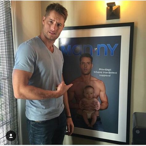 Justin Hartley and his character Kevin's character The Manny -This is Us This Is Us Serie, Superman X Batman, Superman X, Justin Hartley, Good Buddy, Young And The Restless, Best Shows Ever, Celebrities Male, Teen Wolf