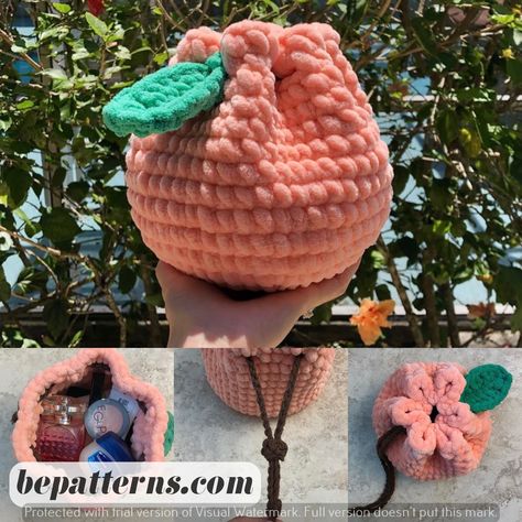 Easy Crochet Bag Pattern | Free and Cozy Design | Beginner-Friendly Tutorial Peach Bag Crochet, Crochet Bag Patterns Free, Easy Crochet Bag, Designs Aesthetic, Patterns Simple, Bags Pattern, Aesthetic Accessories, Amazing Crochet, Crochet Bag Pattern Free