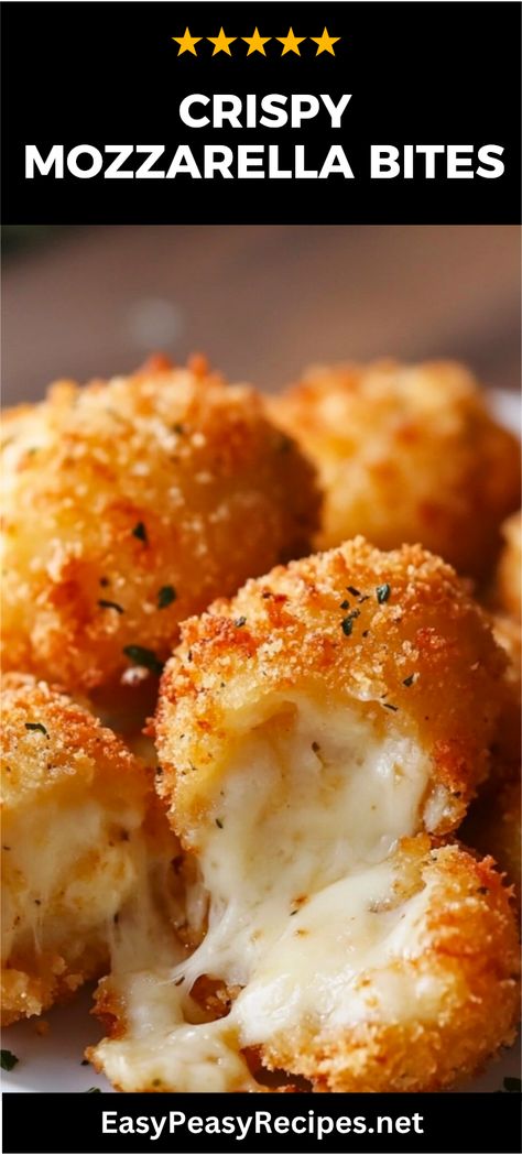 What To Make With Fresh Mozzarella, Cheesy Parmesan Mozzarella Bites, Fresh Mozzarella Recipe Meals, Fresh Mozzarella Appetizers, Cheesy Foods, Mozzarella Bites, Italian Appetizers Easy, The Best Appetizers, Italian Recipes Appetizers