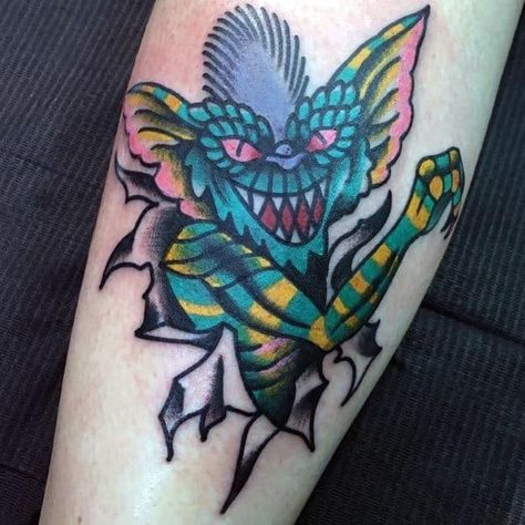 Gremlin Tattoo Design, Gremlin Tattoo, Gremlins Tattoo, Traditional Tattoo Art, Gremlins, Creature Design, Traditional Tattoo, Tattoo Inspo, Tattoo Art