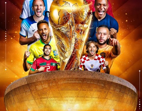 World Cup 2022 Wallpaper, Illustration Poster Design, Wallpaper Football, World Cup Games, 2022 Wallpaper, Fifa 2022, Birthday Party Games For Kids, World Cup Qatar, Cr7 Ronaldo