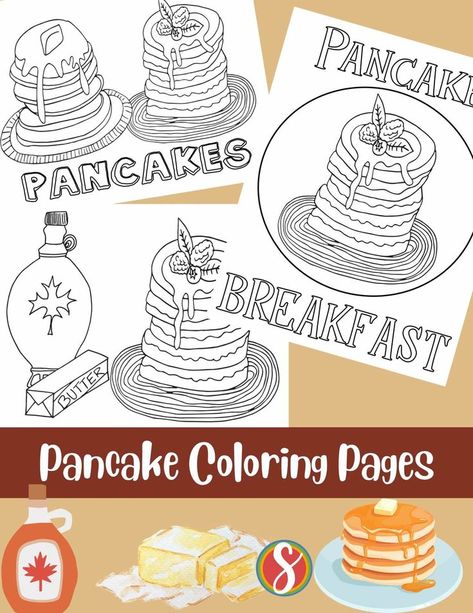 Free pancake coloring pages in my collection of 1000's of free coloring pages at Stevie Doodles #freecoloringpages #pancakecoloringpages #pancakecoloringsheet #freecoloringsheet #pancakes #coloring #freepancakeprintable Pancake Day Activities, Willy Wonka Quotes, Free Coloring Printables, Happy Unicorn, Pancake Breakfast, Coloring Printables, Free Coloring Pages For Kids, Pisces And Sagittarius, Free Coloring Sheets