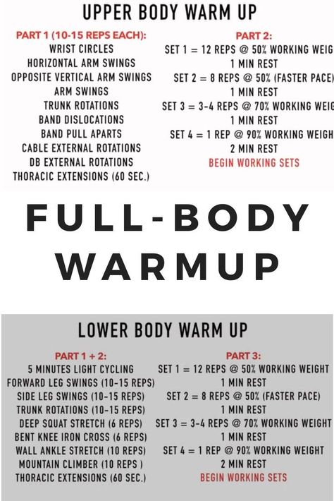 Lower Body Warmup, Warm Up For Upper Body Workout, Gym Warm Up Routine, Upper Body Warm Up Routine, Lower Body Warm Up Routine, Upper Body Warm Up Exercise, Lower Body Warm Up, Full Body Warm Up Routine, Work Out Warm Up