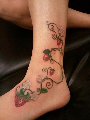 Top 9 Strawberry Tattoo Images, Designs And Meaning Tattoos Colorful, Tattoos Celtic, Tattoos Abstract, Small Feminine Tattoos, Tattoos Japanese, Tattoos Watercolor, Strawberry Tattoo, Tattoos Traditional, Abstract Tattoos