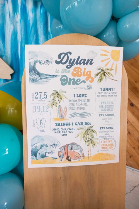 Beach Themed First Birthday, Surf Birthday Party, Surf Birthday, Surf Party, Themed First Birthday, Beach Birthday Party, Ocean Birthday, Boy Birthday Party Themes, Party Themes For Boys