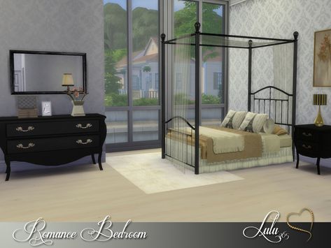 Sims 4 Sets, Black Canopy Bed, Sims 4 Beds, The Sims 4 Custom Content, Metal Canopy Bed, 4 Poster Beds, Sims 4 Bedroom, The Sims 4 Download, Sims 4 Downloads