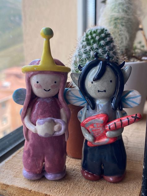 Marceline And Bubblegum, Air Clay, You Are My Moon, Clay Things, Tanah Liat, Clay Stuff, Clay Diy Projects, Ceramics Ideas, Pottery Crafts