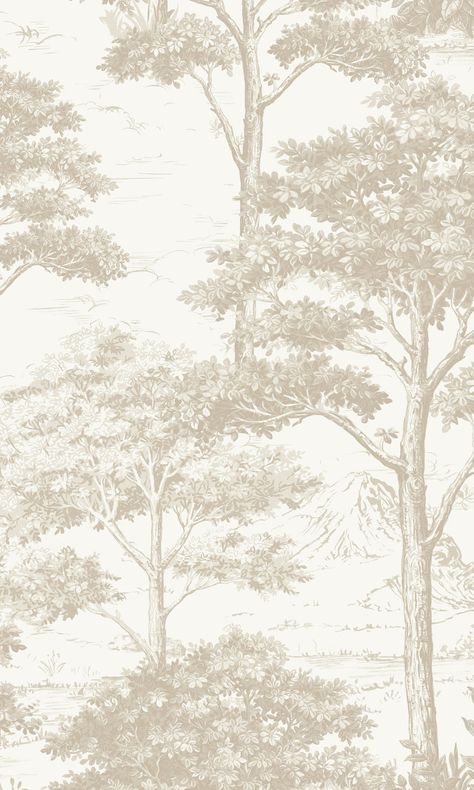 Transform your home into a tropical paradise with the Beige Tropical Foliage Trees Wallpaper R7955 from Walls Republic. This stunning wallpaper features a serene and inviting design, with lush tropical foliage in shades of beige and green. The realistic depiction of the trees and foliage creates a calming atmosphere in any room, making it perfect for bedrooms, living rooms, or any space where you want to relax and unwind. Trees Wallpaper, Jungle Tree, Wallpaper Luxury, Wallpaper Seamless, Look Wallpaper, Beige Wallpaper, Tropical Wallpaper, A Wallpaper, Tropical Foliage