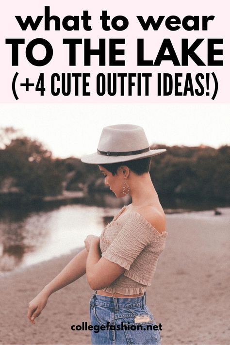 Cute Lake Day Outfits, Lake Weekend Outfit, Lake House Outfits, Lake Vacation Outfits, Lake Outfits, Lake Clothes, Lake Outfit Summer, Lake Wear, Cabin Outfit