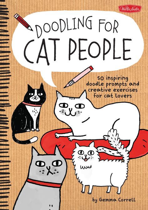 31 Products Under $15 That Are Basically Already In Your Shopping Cart Doodle Prompts, Fun Facts About Cats, Creative Exercises, Gemma Correll, Doodle Books, Cat Exercise, Mark Ryden, Creativity Exercises, Cat Doodle