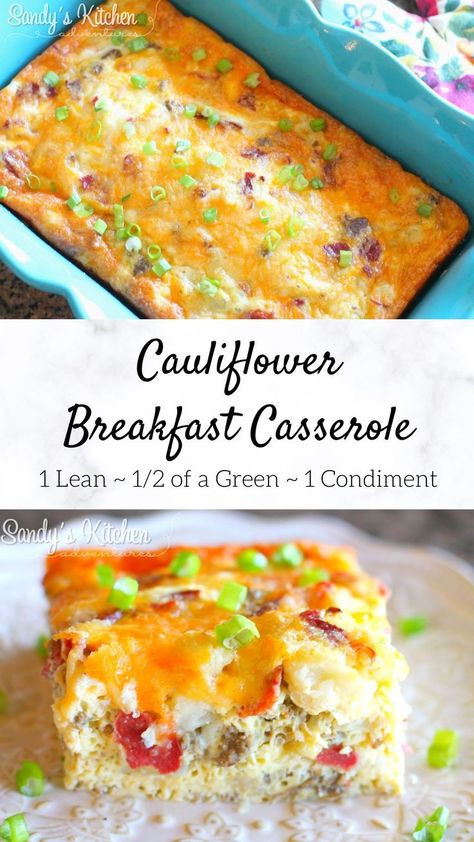 This breakfast casserole is perfect for any occasion! It is full of turkey sausage, turkey bacon, eggs and cheese so it has tons of protein! It also has chopped up pieces of cauliflower to sneak some veggies in! Cauliflower Breakfast Casserole, Cauliflower Breakfast, Turkey Bacon Recipes, Paleo Breakfast Casserole, Breakfast Potluck, Turkey Sausage Recipes, Turkey Breakfast Sausage, Eggs And Cheese, Healthy Breakfast Casserole