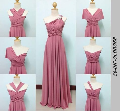 ashion with Em na Instagrami Pink Infinity Dress, Old Rose Wedding, Infinity Dresses, Rose Wedding Dress, Social Graces, Multi Way Dress, Fluorescent Lamp, Terani Couture, Infinity Dress