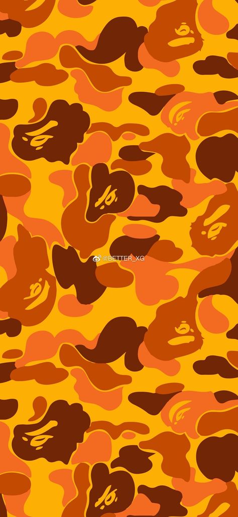 Brown Bape Wallpaper, Orange Bape Wallpaper, Yellow Bape Wallpaper, Bape Art Wallpaper, Orange Camo Wallpaper, Bape Backgrounds, Hype Beast Wallpaper, Bape Camo Wallpaper, Bape Wallpaper