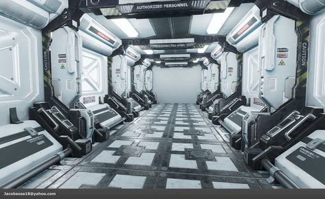 ArtStation - SciFi Hallway, Jacob Sosa Scifi Hallway, Sci Fi Rooms, Sci Fi Hallway, Scifi Room, Scifi Corridor, Style Hallway, Universe Design, Scifi Interior, Interior Concept Art