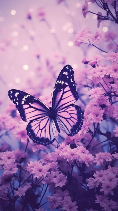 Purple butterfly background outdoors blossom nature. | premium image by rawpixel.com Purple Butterfly Background, Butterfly Wallpaper Pink, Cherry Iphone Wallpaper, Pink Butterfly Wallpaper, Spring Iphone Wallpaper, Pink And Purple Butterfly, Purple Butterfly Wallpaper, Butterfly Tree, Butterfly Background