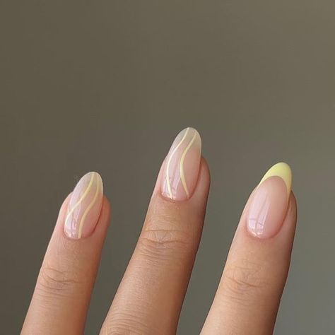 Alison • nailsbyalsn on Instagram: "a minimal pastel yellow mani bc i’m still not over the pastel colours 😙💛🌈  Using @gelcare.official  Nude Bb Creme Butter *code NAILSBYALSN to save (aff)  Ring from @treasurebox.jewelry ✨  ————- #yellownails #pastelnails #nudenails #cutenails #springnails #nailinspo #gelnails" Taro Tea, Pink Wasabi, Pastel Color Nails, Kawaii Blue, Almond Nails French, Millenial Pink, Yellow Nails Design, Lilac Nails, Minimal Nails