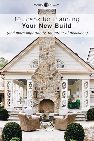 Are you building a new home? There�s a lot of decisions to be made and you may be wondering what decisions need to be made first. Here are 10 steps (and more importantly, the order of decisions) for planning your new build. Siding Ideas, Maria Killam, Hardie Plank, Home Building Tips, Interior Minimalista, Custom Built Homes, Building A New Home, New Home Construction, New Build