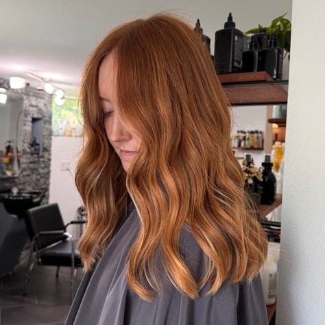 Your color doesn’t have to be boring but it also doesn’t have to be high maintenance. ​​​​​​​​ Susannah is a natural red head but she doesn’t want to feel all one color and she also has a busy schedule and can’t come in super often. With these factors in mind we keep things very natural. We do a natural flowing haircut with livedin layers and face framing along with some brighter copper pieces sprinkled around her face and throughout the ends. ​​​​​​​​ Looking to spruce your color up witho... Layers And Face Framing, Natural Red Head, Bright Copper, High Maintenance, Red Head, Busy Schedule, Face Framing, Natural Red, One Color