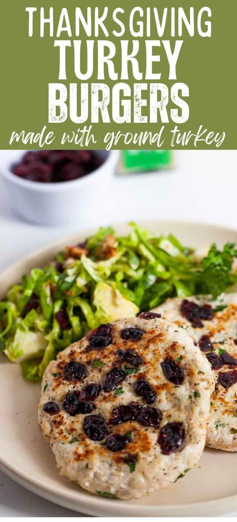 These fresh and flavorful Thanksgiving Turkey Burgers are definitely something to be thankful for! Made with lean turkey breast, traditional holiday turkey seasonings, and dried cranberries, these mouthwatering burgers capture the familiar flavors of the holiday season in every bite! Turkey Seasonings, Homemade Turkey Burgers, Turkey Seasoning, Gluten Free Thanksgiving Recipes, Cranberry Turkey, Burger Bun, Easy Whole 30 Recipes, Creative Breakfast, Gluten Free Thanksgiving