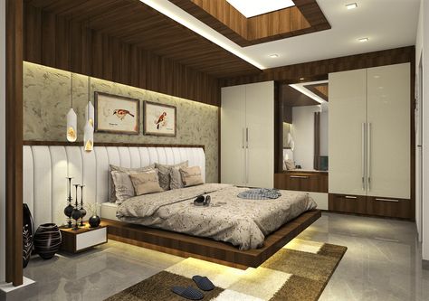 Interior Design Videos, Modern Bedroom Interior, Ceiling Ideas, Wall Bed, Modern Bedroom Design, Bed Wall, Wardrobe Design, False Ceiling, Design Wall