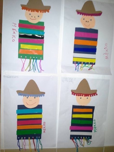 Mexico Theme Preschool Activities, Preschool Mexico Crafts, Mexico Crafts For Toddlers, Mexico School Project, Mexico Crafts For Preschool, Hispanic Heritage Month Crafts Preschool, Hispanic Heritage Month Crafts, Mexico Crafts, Hispanic Heritage Month Activities