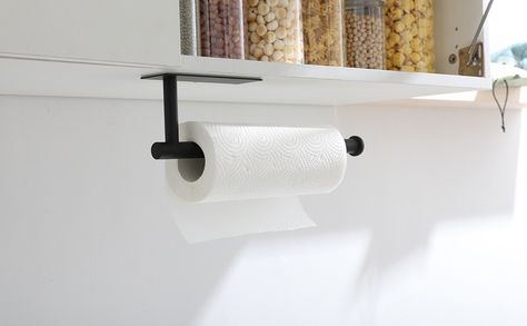 I'm sure you have seen this on Tik Tok! theaoo Under Cabinet Paper Towel Holder for Kitchen, Adhesive Towel Roll Rack for Bathroom,Wall Mounted Matte Black, SUS304 Stainless Steel #Tiktok #AMSR #homeorganization Toallero Ideas, Kitchen Roll Holder, Tool Room, Kitchen Paper Towel, Kitchen Paper, Toilet Wall, Installing Cabinets, Kitchen Roll, Adhesive Paper