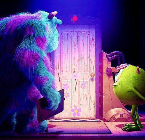 Monsters Inc. is an AWESOME movie. Bu Monsters Inc, Boo's Door, Monsters Inc University, Disney Monsters, Kids' Movies, Monster University, Pixar Movies, Monsters Inc, Disney Films