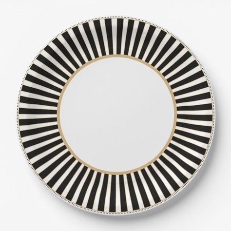 Black And White Plates Table Setting, Art Deco Plates, Brand Extension, Pink Table Settings, Barbie Things, Black And White Plates, White Tableware, Dining Plates, Cleaning Business Cards