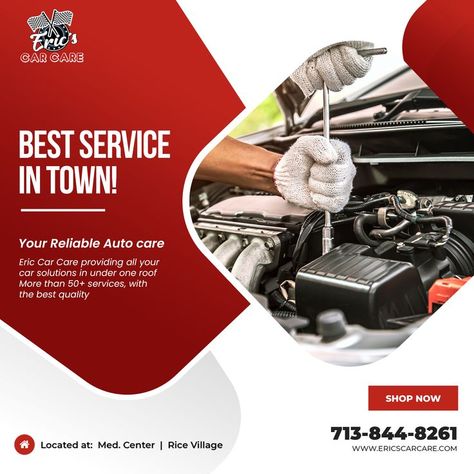 Erics Car Care; Best Service in Rice Village, Houston Car Needs, Automotive Solutions, Automotive Mechanic, Auto Repair Shop, Auto Service, Repair Shop, Repair And Maintenance, Car Care, Auto Repair