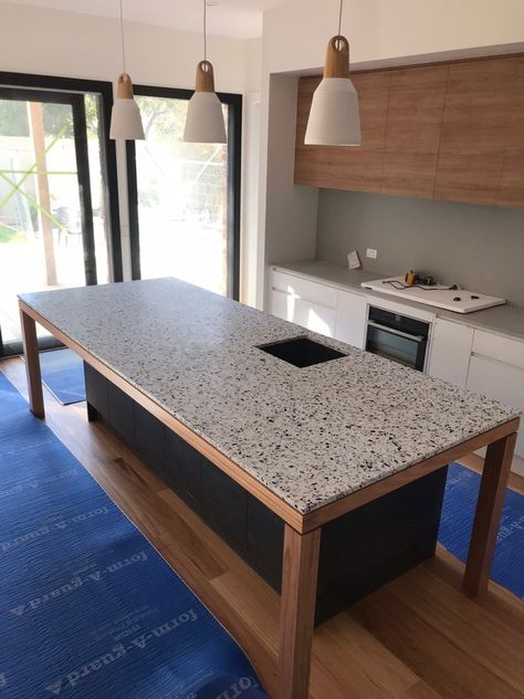 Terrazzo Bar, Terrazzo Kitchen, Kitchen Benchtops, Kitchen Bench, Terrazzo Tile, Kitchen Company, Terrazzo Tiles, Island Bench, Kitchen Installation