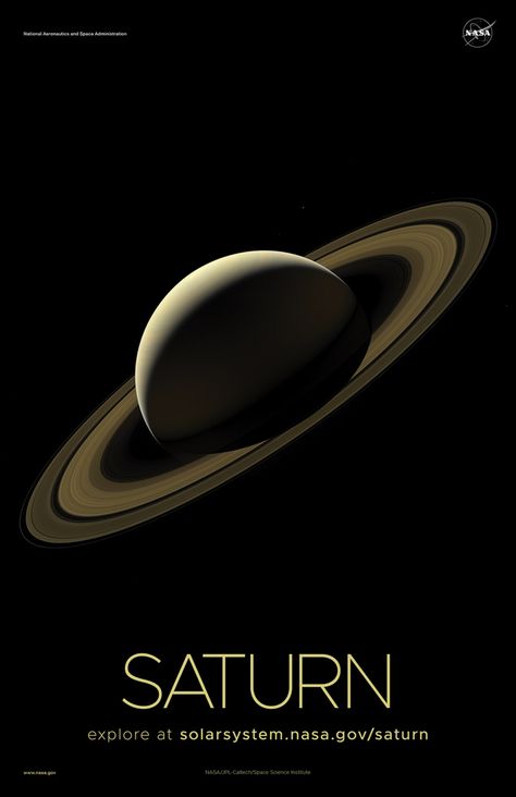 Saturn Poster, Planet Pictures, Nasa Solar System, Cassini Spacecraft, Solar System Poster, Nasa Poster, Planets And Moons, Solar System Planets, Nasa Jpl