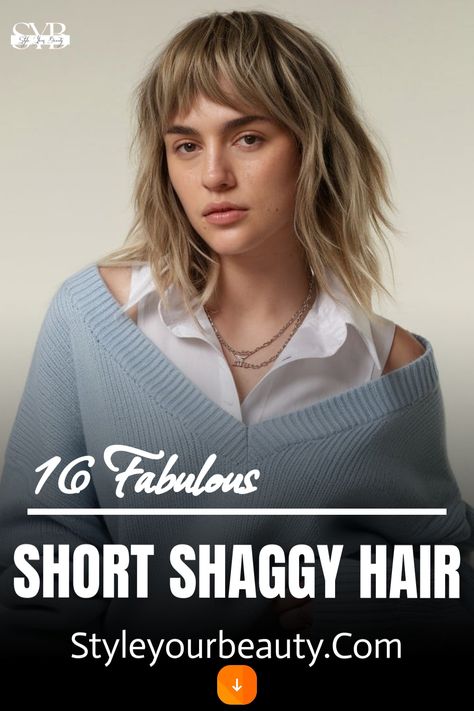 Mullet-inspired shag for a unique, retro vibe Modern Mullet Women Shag, Short Shaggy Hair, Blonde Shag, Soft Feminine Style, Modern Pixie, Modern Mullet Women, Shag Hair, Shaggy Pixie, Mullet Women